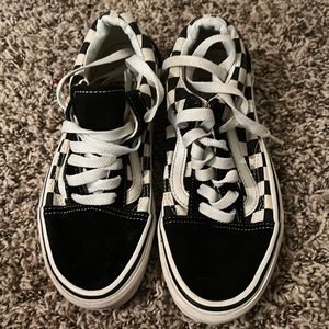 VANS Checkered Old Skool Black & White Shoes